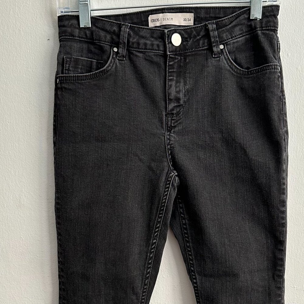 ASOS Washed Black Skinny Jeans Size 30/34